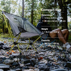 Helinox Chair Zero LT, 1.12 lbs Lightweight Camping Chair, Durable Ripstop, Compact Size, Portable and Packable Seat, Strong and Ultralight Frame, Backpacking Travel Essential, Melon