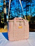 Kwang Min Insulated Insulated Cooler Bag,Reusable Large Lunch Bag for Women, Great for Outdoors,Camping,Party,Premium Quality,Adjustable Strap,Foldable