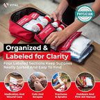346-Piece First Aid Kit with Tourniquet & Steri-Strips – Physician-Designed Emergency & Trauma Supplies, Waterproof Survival Bag for Home, Car, Travel & Outdoor