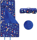 Kids Nap Mat Portable Slumber Bags with Removable Pillow and Blanket for Girls Boys, Lightweight Extra Large Sleeping Bag for Preschool Camping Daycare