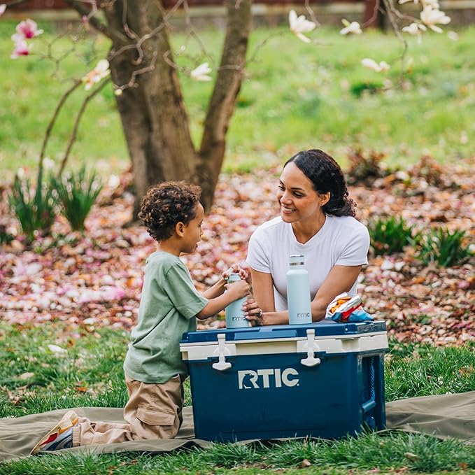 RTIC Ultra-Light 32 Quart Hard Cooler Insulated Portable Ice Chest Box for Drink, Beverage, Beach, Camping, Picnic, Fishing, Boat, Barbecue, 30% Lighter Than Rotomolded Coolers