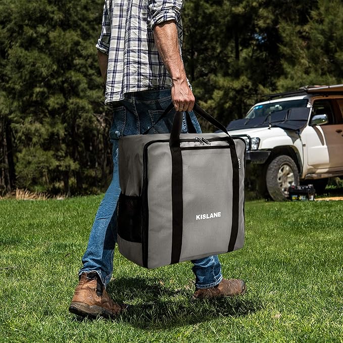 KISLANE Griddle Carrying Bag Fits for Blackstone 17’’ Tabletop Griddle, Griddle Accessories Storage for Outdoor BBQ, Gatherings, Camping (Grey)