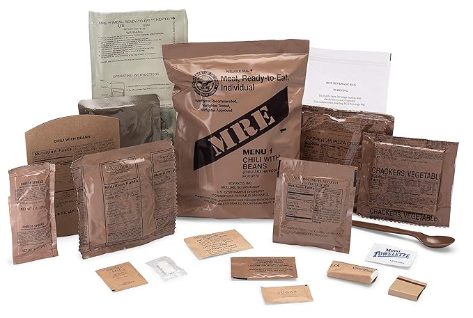 Sopakco 24ct US Military Surplus MRE Meals Ready to Eat 2021 Inspect A+B Case Bundle Menus 1-24