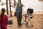 Weber Traveler Portable Liquid Propane Gas Grill for Camping and Travel, 1 Burner, Black