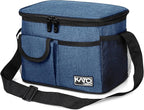 Tirrinia Insulated Lunch Bag for Women Men, Leakproof Lunch Box Containers for Adult, Work, School, Soft Lunchbox for Kids,Boys, Adult Cooler Bag for Picnic Hiking Beach,Dark Blue