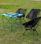 iClimb Ultralight Compact Camping Folding Table with Carry Bag (Reinforced Green - XL)