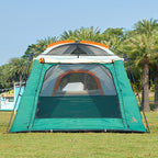 KTT Extra Large Tent 10-12-14 Person(Style-B),Family Cabin Tents,2 Rooms,3 Doors and 3 Windows with Mesh,Straight Wall,Waterproof,Double Layer,Big Tent for Outdoor,Picnic,Camping,Family Gathering