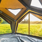 Coody Inflatable Canvas Camping Tents with Stove Jack – Premium Air Beam Family Glamping Tent, Breathable Cotton Canvas, Fast Setup Air Tent with Pump