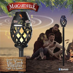 Margaritaville Tiki Torch - Waterproof Bluetooth Speaker, Portable Party Speaker with Flickering LED Lights, Perfect for Travel, Parties, Yards, and Pools 1 Pack