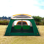 KTT Extra Large Tent 10-12-14 Person(B),Family Cabin Tents,2 Rooms,3 Doors and 3 Windows with Mesh,Straight Wall,Waterproof,Double Layer,Big Tent for Outdoor,Picnic,Camping,Family Gathering