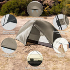 Naturehike Mongar Pro 1/2/3 Person Backpacking Tent,Waterproof Nylon Easy Setup Lightweight Camping Tent