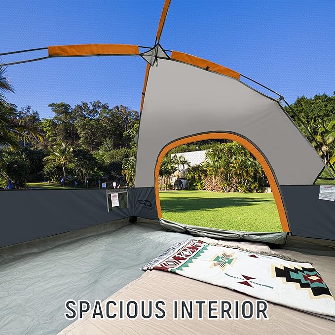Tents for Camping 4 Person Tent Waterproof Windproof Double Layer Camping Tent, Easy Setup Dome Tent with Large Mesh Windows & Wider Door for Outdoor Camping & Hiking