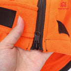 Fleece Sleeping Bag Liner, Cold Weather Blanket, 75 x 31 In, Lined Sack Sleep Travel Sheets with Zipper, Thermal Warmth Pad Lightweight Thin Down Insert Bags for Adults Camping Winter Unisex (Orange)