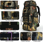 Hiking Backpack for Men 70L/100L Camping Backpack Military Rucksack Molle 3 Days Assault Pack for Climbing | Camping Backpack, 3 Days Assault Pack, for Climbing
