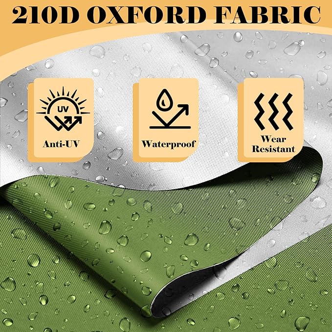 Bike Storage 7.3 x 5ft, Outside Storage Waterproof Oxford Fabric for 4 Bikes, Bike Shed, Garden Sheds & Outdoor Storage (Arch Green - XXL for 4-5 Bikes)
