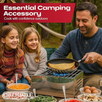 Chef Master Butane Stove Cover - Premium Stainless Steel Universal Fit - Any Standard Size Camping Stove - Portable Screen & Camping Wind Blocker - Camp Essentials for Outdoor & Indoor Cooking 90217