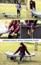 Zento Camping Cot Mattress Foam Pad for Adults – Thick Soft Ultra Comfort Sleeping Pad for Traveling Hiking Outdoor or Indoor Use – Lightweight Easy to Carry Foldable Waterproof Adult Cot Mattress