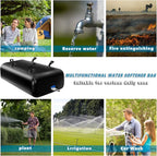 2000 L/528 Gal Water Bladder Tank, Foldable Portable Water Storage Container, Emergency Water Bag for RV, Truck Bed, Fire Prevention, Drought Resistance, Black