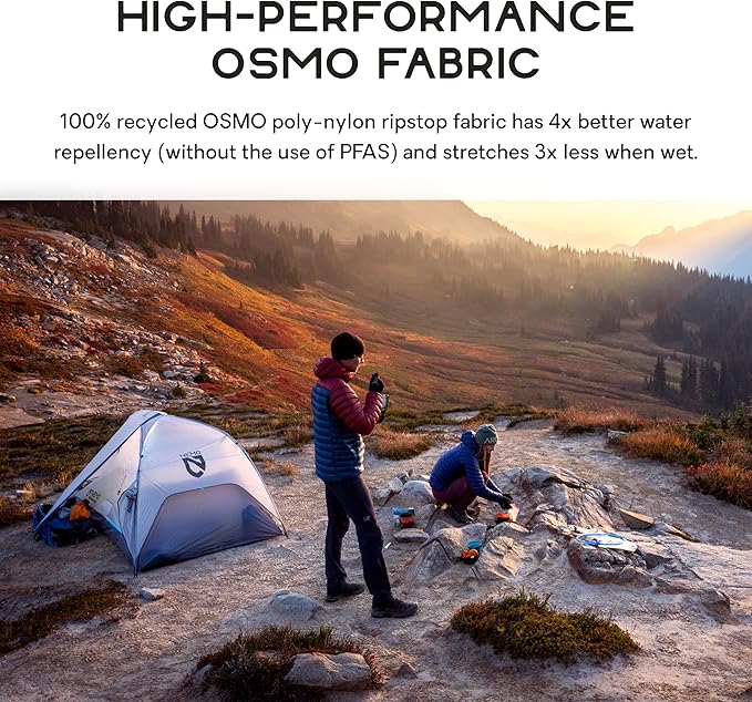 NEMO Equipment Hornet Elite OSMO Ultralight Backpacking Tent - Aluminum/Stormy Night - 1-Person