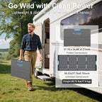 400W Portable Solar Panel, 23% High Efficiency Foldable Solar Charger for Power Station, IP67 Waterproof Fast Setup with Sturdy Kickstands for RV, Camping, Off-Grid Blackouts