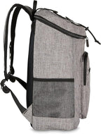 Amazon Basics Insulated Cooler Backpack, Leak-Proof, 30 Can Capacity, Portable Soft Sided Cooler, Keeps Cold for Hours, Gray