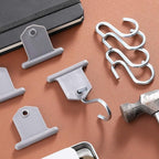 BBTO Rv Awning Hooks for Lights Camping Awning Accessory Hangers S Shaped Hooks Set Rv Party Light Hangers for Christmas Party Camping Tent Indoor and Outdoor Supplies (Grey and Silver,12 Pairs)