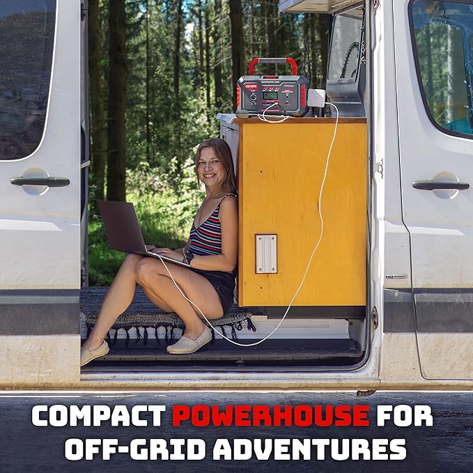 GoSports Outdoors Backcountry 1000W Portable Power Station - Solar Generator Lithium Backup Battery with 110V/1000W AC Power Outlet, USB, Wireless Charging for Outdoor Camping and Indoor Home Use