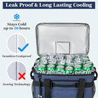 OPUX Cooler Bag, 48/60 Cans Insulated Soft Collapsible Portable Cooler, Soft Sided Leakproof Cooler for Beach Camping with Shoulder Strap, Ice Chest for Travel Road Trip Picnic