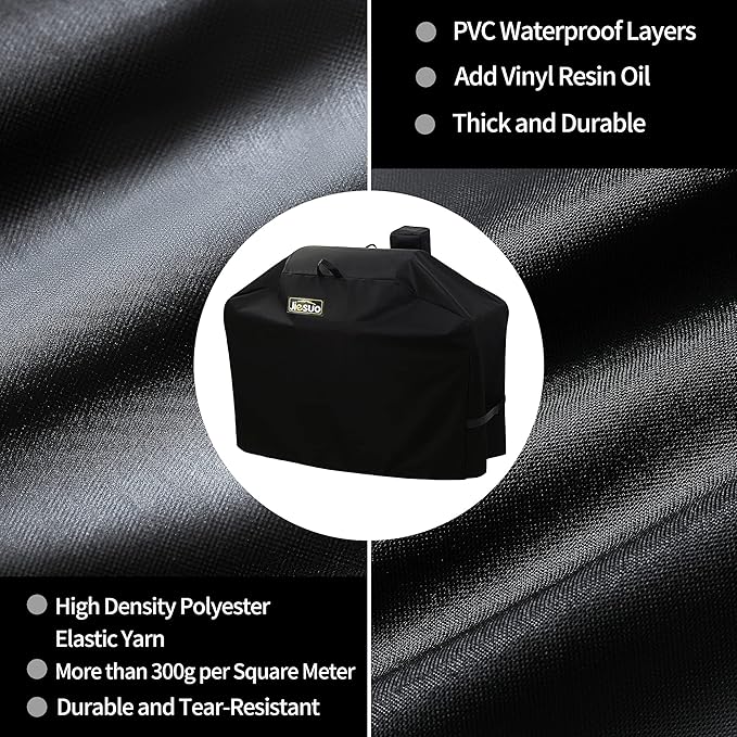 Pellet Grill Cover for Camp Chef DLX 24, SmokePro 24, PG24, SG24, Woodwind Pellet Grills, Heavy Duty Waterproof Outdoor Barbeque Grill Accessories