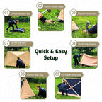 Mouflon Glamping Tent for 3 People – Outdoor Camping Tent – Perfect for Festivals, Glamping – Lightweight Cotton Tent with 360° Panoramic View | Luxury 3-Person Tent