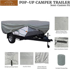 SavvyCraft Waterproof Pop Up Camper Cover, All Weather Protection Tent Trailer Cover fits Popup Folding Camper Trailer 16 Feet to 18 Feet Long