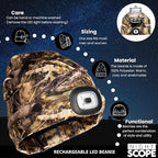 Classic Rechargeable LED Warm Knit Beanie Head Light Hat Headlamp for Outdoor Activities