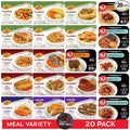 KJ Poultry Kosher Ready Meals - (20 Pack Variety) Prepared Entree Fully Cooked, Shelf Stable Microwave Dinner Travel, Military, Camping, Emergency Survival KJ