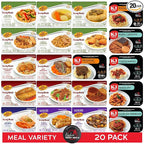 KJ Poultry Kosher Ready Meals - (20 Pack Variety) Prepared Entree Fully Cooked, Shelf Stable Microwave Dinner Travel, Military, Camping, Emergency Survival KJ