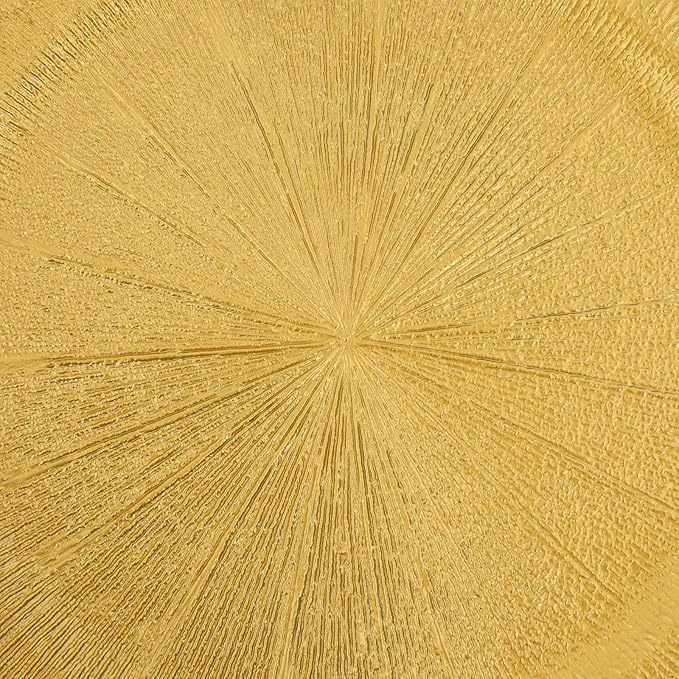 100 PCS Charger Plates Bulk, 13 Inch Decorative Round Dinner Plates, Plastic Dinner Chargers Bulk Serving Plate for Birthday Parties, Holidays, Weddings (Gold)