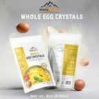 MOUNTAIN ESSENTIALS Whole Egg Crystals Pasteurized Dried Egg Powder 8 Oz Pure Natural Nutrient-Rich Whole Egg Powder For Baking, Cooking, Camping, Quick Meal Preparation Shelf Stable Food Pack of 1