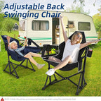 Portable Hammock Camping Chair with Adjustable Back, Folding Hammock Chair Supports 330lbs, Camping Swing Chair for Adults, Camping Hammock Chair for Lawn, Concerts, Backyard, Stargazer