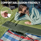 Timber Ridge 31.8" W Extra Wide Heavy Duty Camping Cot for Adult, Easy Set Up Oversized Sleeping Cot with Carry Bag for Camping, Travel and Outdoors, Support up to 450lbs, Green