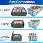 Collapsible Iceless Cooler Foam Chill Chest Box - Insulated, Foldable, Portable, Lightweight, Iceless & Waterproof - Medium Black