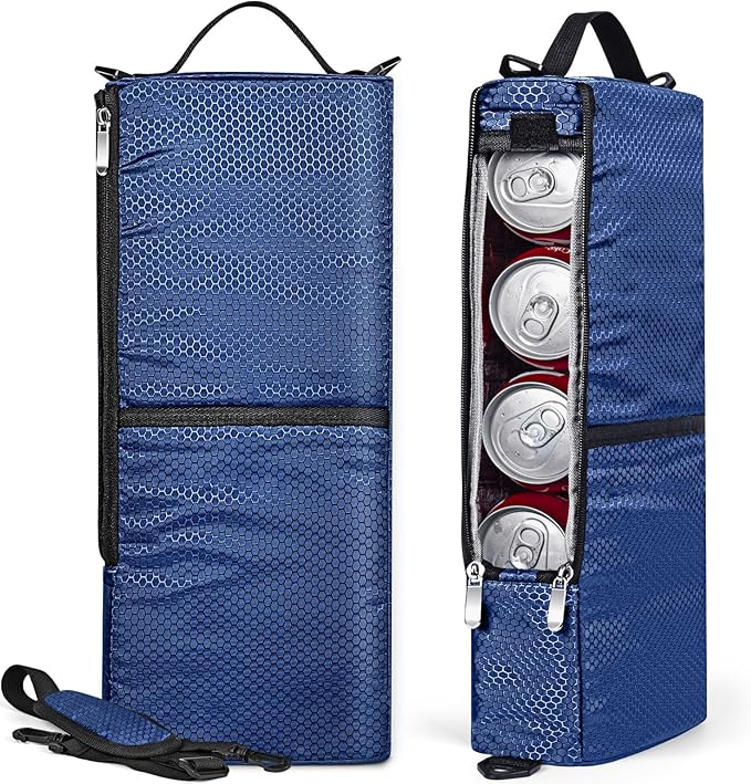 Golf Cooler Bag Golf Cooler Sleeve - Holds 6 Beer Cans or 2 Wine Bottles Cold Golf Accessories Gifts for Men Dad Husband, Insulated Beer Cooler for Golfing, Beach Days, Picnic
