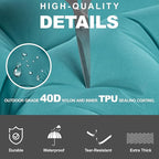 Sleeping Pad with Pillow, Self Inflating Extra-Thick, Ultralight Sleeping Mat, Built-in Pump, Ultimate for Camping, Hiking, Traveling, Airpad, Carry Bag, Compact & Lightweight Air Mattress (Peacock)
