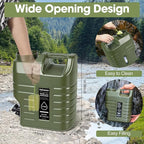 3.2 Gallon Water Jug, Portable Camping Water Jug Dispenser with Spigot, Leak-Proof Water Storage Containers for Camping, Outdoor, Hiking, Picnic, RV, BPA Free Emergency Water Tank, Green