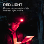NEBO Einstein 750 Lumen Outdoor Compact Easy Tilt Camping Headlamp with Red Light and Turbo Modes, Includes 4 AAA Batteries and Adjustable Strap