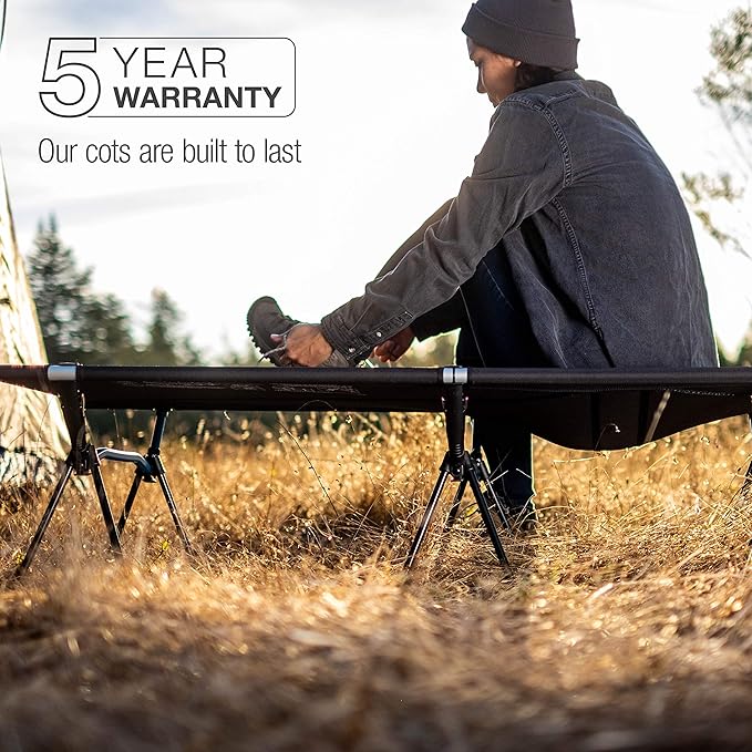 Helinox Cot Max Lightweight, Compact, Collapsible, Portable Camping Cot, Black