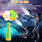 2Pack Rechargeable Dinosaur Flashlight with Roar for Kids, Camping Gear Handheld Flashlight for Kids, Halloween Christmas Lights for Boys Girls, Dino Kid Lantern