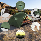 Naturehike Mongar Base 2-3 Person Camping Tent, Lightweight Waterproof Backpacking Tent with Footprint