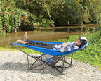 Mac Sports H900S-100 Topnotch Heavy Duty Multi-Use Outdoor Camping Portable Folding Hammock (Blue/Gray)