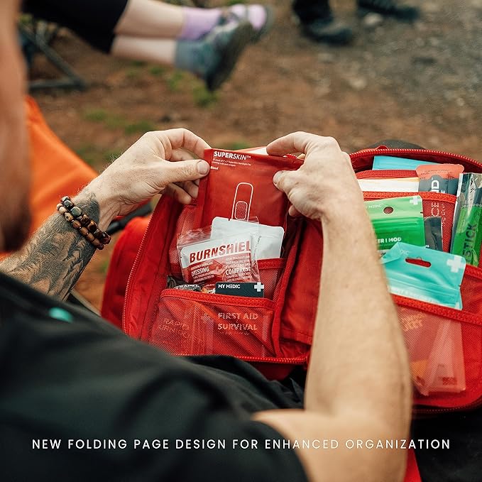 MY MEDIC MyFAK Standard Ifak First Aid Kit - 132 Life Saving Trauma and Medical Items - HSA&FSA Eligible Survival Kit for Camping or Your Car - Black