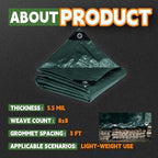 RAINDEWAY Tarps 12x18 Feet,Tarp Waterproof,5.5 Mil Thick, Multipurpose Waterproof Poly Tarp Cover with Metal Grommets and Reinforced Edges,Green Tarps