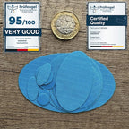 aZengear Repair Patches for Jackets, Tent, Shoe Toe, Air Mattress, Inflatables, PVC Gear - Waterproof, Self-Adhesive, Tear-Cold-Heat-Resistant, Down Puffer Coat (11 Pcs, Sky Blue)